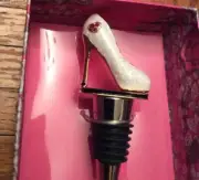 Betsey Johnson Sparkle High Heels Wine Bottle Stopper $35 in Box BN1