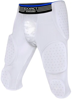Exxact Sports Battle 7 Pad Youth Football Girdle for Boys with Cup Pocket
