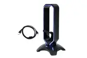 RGB Headset Stand for PS5/Xbox/PC USB Hub Mouse Bungee Combo | Durable ABS Desk Organiser 8 Light Modes | Gift for Gamers AU Stock
