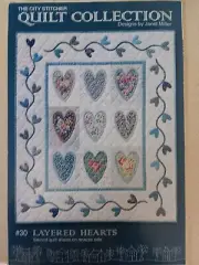 The City Stitcher Quilt Collection Pattern #30 Layered Hearts Applique