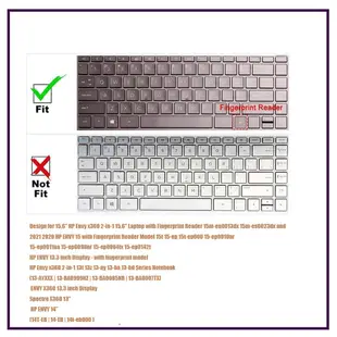 適用於 HP ENVY X360 Spectre X360 13"/HP ENVY 14" 的鍵盤保護膜