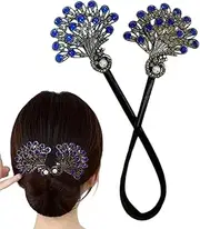 Peafowl Hair Curler | Chinese Style Peafowl Lazy Curler | Fashionable Donut Hair Maker, Hair Accessories For Daily Activities Or Special Celebrations