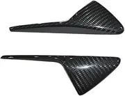 Gloss Black Real Dry Carbon Fiber Add On Type Styling Car Side Fender Air Vent Cover Compatible for Tesla Model S Model X Model 3 2 Pcs