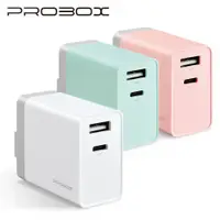 在飛比找蝦皮商城優惠-PROBOX Type C+A 雙孔USB 極速充電器 盒損