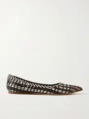 [Gabriela Hearst] Gabriela Hearst - Milos Woven Leather Ballet Flats - Brown - IT39 IT 39 Brown