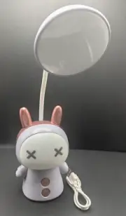 CUTE! Desk Lamp Wireless Spotlight & Colored Night Light USB Chargeable (Purple)