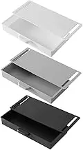 NAMOARLY 3pcs Hidden Desk Drawer Organizer under Table Pen Box Office Storage Box Sturdy Pp Material Easy to Install Color