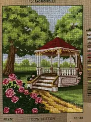 needlepoint Tapestry Gobelin L Gazebo Canvas Only 40x50cm
