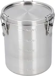 304 Stainless Steel Airtight Canister, Bucket Food Storage Containers Airtight with Lid, Leakage Proof Dog Food Treat Storage Container Jar, Dog Food Bin, Cat Food Container Jar