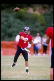 Quarterback Tony Corbin San Diego Chargers throws a pass at the Ch- Old Photo