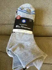 Ben Sherman Quarter Socks 10 Pack Size 6-12