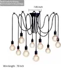 Spider Lights Vintage Chandelier Spider lamp fixtures 10 Arms Edison Industri...