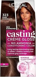 L'Oreal Paris Casting Creme Gloss Hair Color, Sonam's Dark Chocolate 323, 87.5g+72ml