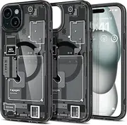 [Spigen] Ultra Hybrid Zero One MagFit for iPhone 15 Case, Compatible with MagSafe Magnetic Ring, Air Cushion TPU Bumper Sleek Internal Design Raised Edges Cover - Zero One