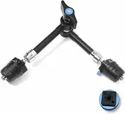 DF DIGITALFOTO Magic Arm, Friction Camera Mount with Shoe Mount Adjustable Articulating,1/4''&3/8'' Screw and Quick Release Anti-Rotation for Camera/Monitor/LED etc-Payload 11lbs/5kg (11inch)