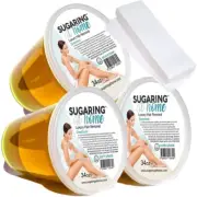 Hard, Medium, Soft Sugaring Paste + Set of Waxing Strips for Legs Sugaring