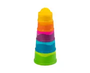 Fat Brain Toy Co Dimpl Stack for 6m+ Baby/Infants BPA Free Silicone Stacking Toy