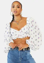 [For Love & Lemons] Viola Crop Top