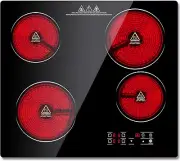 24'' 4 Burner Electric Cooktop,Built-in Electric Cooktop /Sensor Touch Control