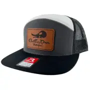 Cut'Em Down Waterfowl RC168 7-Panel Rectangle Patch Hat Charcoal/Black/White
