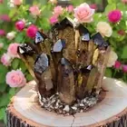 351G+ Unique Rare Smoky Quartz Crystal Cluster Healing Reiki Mineral Specimen