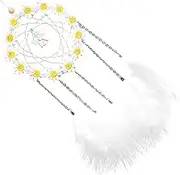 FUNOMOCYA Creative Dream Catcher with LED Lights Colorful Wall Hanging Ornament for Home Decor Nursery and Holiday Decorations Beautiful Macrame Dream Catcher for Room and Festive