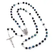 "Knock, Ireland" Bead Rosary by J.C. Walsh & Sons-Ireland G958 BLACK