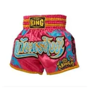Top King Muay Thai Shorts Pink Light Blue