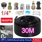 AU 30M Sewer Jetter Kit Pressure Washer Cleaner Hose 5800PSI Drain Cleaning Pipe