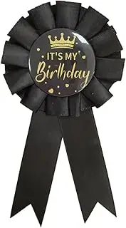 [OIDIMS] It's My Birthday Brooches Ribbon Satin Fabric Happy Birthday Tinplate Badge Pin Award Rosette Badge Brooch Corsage Party Decorations for Birthday Party Accessories Women Men Girls Boys