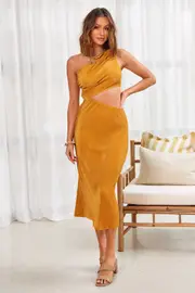 Dusted With Gold Maxi Dress Gold