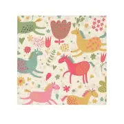 Colorful Horses Face Towel - Fun and Whimsical Bath Accessory