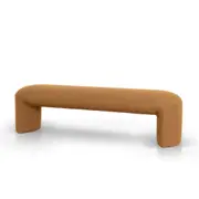 Everet 1.5m Long Ottoman Bench - Brown Boucle