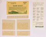 CHAMP HO DECAL-PENNSYLVANIA/PRR STRL PASS: PULLMAN/PARLOR/DINER etc DULUX PH-153