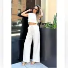 Commense Utility Breezy Linen Two Piece Wide Leg Pants Set Size X Small