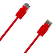 Cruxtec Cat6A Ultra Slim Ethernet Cable - 50cm - Red [RF6A-005-RD]