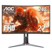 AOC C27G2 27" Curved Frameless Ultra-Fast Gaming Monitor, FHD 1080p, 1ms 165H...