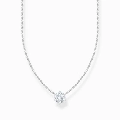 Genuine THOMAS SABO Necklace with white zirconia pendant