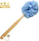 Long Handle Bath Brush with Loofah Back Scrubber for Shower Skin Exfoliating