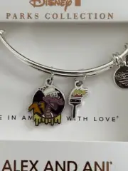 Disney Parks Alex & Ani Art & Paint Festival Figment Silver Tone Bangle Bracelet