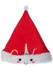 Cute Smiling Unicorn Christmas Hat