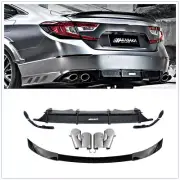 Rear Diffuser+Trunk Spoiler+Tail Exhaust Pipe Kit For 2018-2021 Honda Accord BLK (for: Honda)