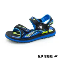 在飛比找momo購物網優惠-【G.P】兒童簡約休閒兩用涼鞋 拖鞋(藍黑)
