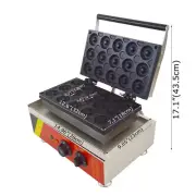 Donut Maker Bread Waffle Machine Electric Dessert Making Machine 15 Donuts