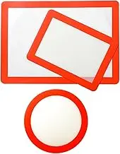 RHAIYAN 3 PCS Silicone Fiberglass Baking Mat Non-Stick DIY Cake Cookie Food Bakeware Mat Pads Silicone Roast Tool Accessories Specific