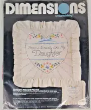 Dimensions MY FAVORITE PERSON PILLOW Crewelwicking Embroidery Kit NEW, SEALED