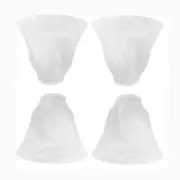 4 Pack Ceiling Fan Glass Shade 2-1/4 Inch Fitter, Glass Light Cover White Alaba