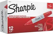 Sharpie Chisel Marker, Red 12-pack