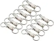STARTIST 10x Alloy Snap Hook Clasp Metal Buckle Heavy Duty Fastener Detachable Hardware for Purse Pet Leashes Lanyard Sewing Projects, Silver