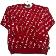adidas PHARRELL WILLIAMS HU CREWNECK RED Womens US Size Medium NEW GM2